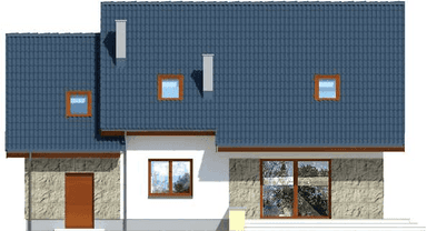 Elewacja tylna domu jednorodzinnego Ajaks Modern