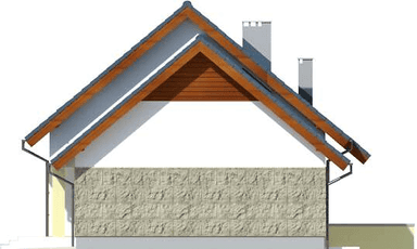 Elewacja prawa domu jednorodzinnego Ajaks Modern
