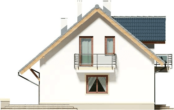 Elewacja lewa domu jednorodzinnego Amant