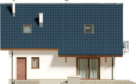 Elewacja tylna domu jednorodzinnego Amant