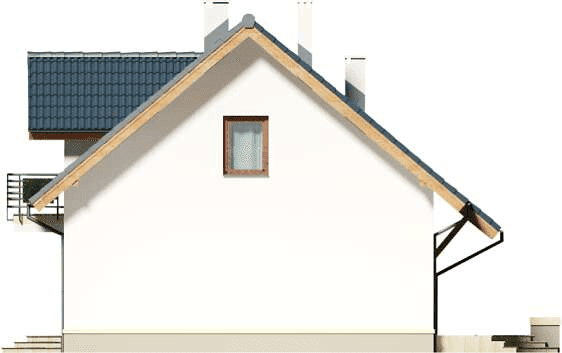 Elewacja prawa domu jednorodzinnego Amant