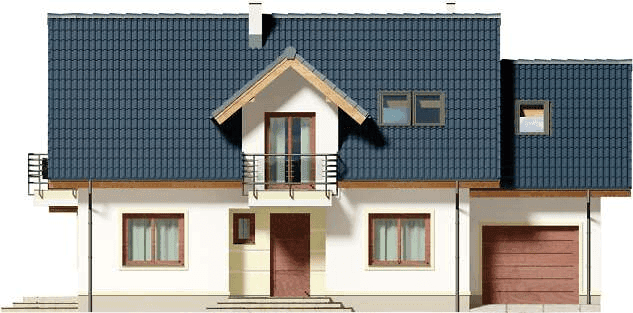 Elewacja frontowa domu jednorodzinnego Amant II