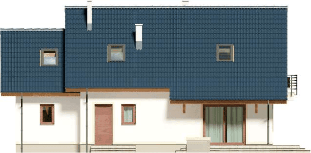 Elewacja tylna domu jednorodzinnego Amant II