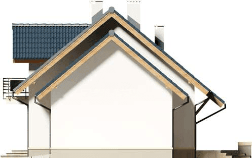 Elewacja prawa domu jednorodzinnego Amant II