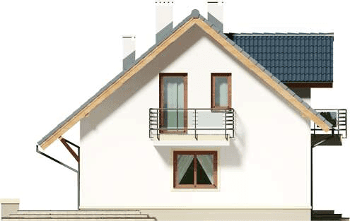 Elewacja lewa domu jednorodzinnego Amant II