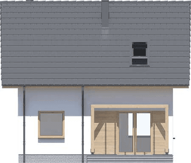 Elewacja tylna domu jednorodzinnego Amigo