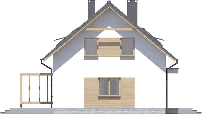 Elewacja lewa domu jednorodzinnego Amigo