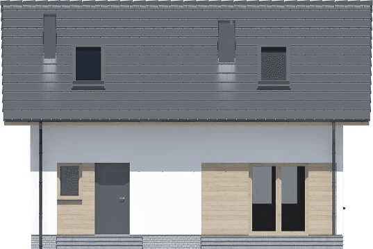 Elewacja tylna domu jednorodzinnego Amor 2
