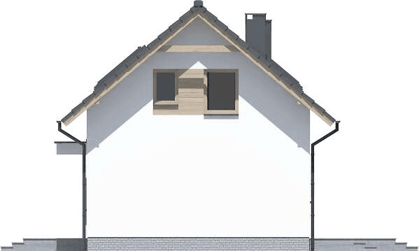 Elewacja prawa domu jednorodzinnego Amor 2