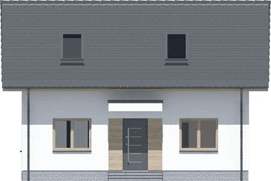 Elewacja frontowa domu jednorodzinnego Amor 2