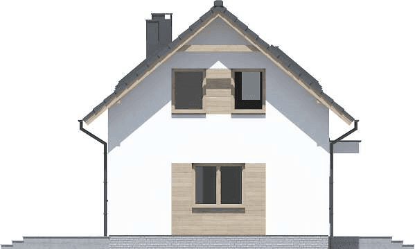 Elewacja lewa domu jednorodzinnego Amor 2