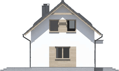 Elewacja lewa domu jednorodzinnego Amor 2