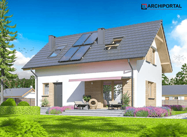 Wizualizacja ogrodowa w projekcie domu jednorodzinnego Amor 2