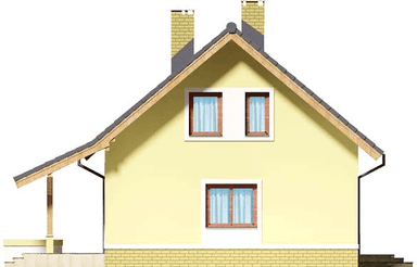 Elewacja lewa domu jednorodzinnego Amor