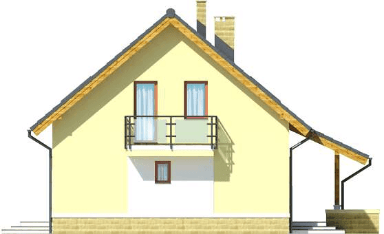 Elewacja prawa domu jednorodzinnego Amor Bis