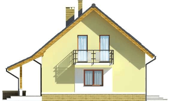 Elewacja lewa domu jednorodzinnego Amor Bis