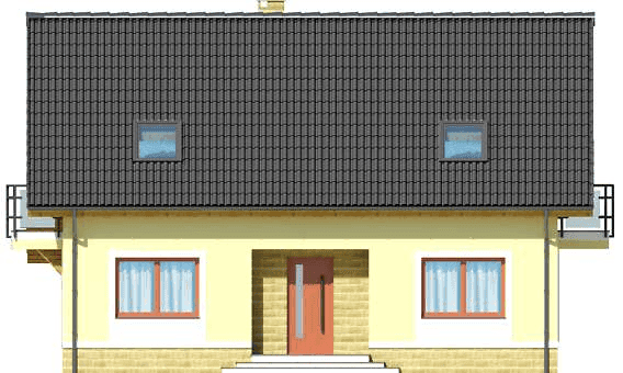 Elewacja frontowa domu jednorodzinnego Amor Bis