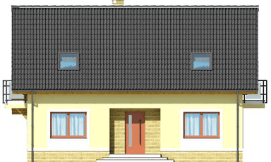 Elewacja frontowa domu jednorodzinnego Amor Bis