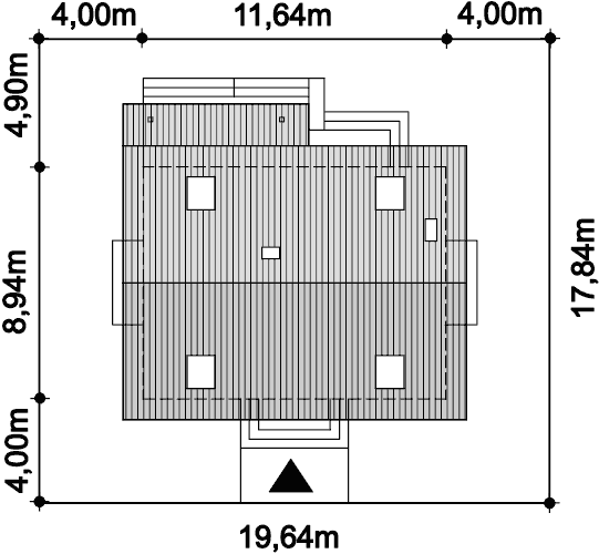 Rzut poddasza domu jednorodzinnego Amor Bis
