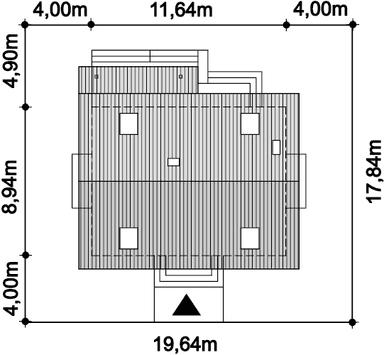 Rzut poddasza domu jednorodzinnego Amor Bis