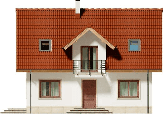 Elewacja frontowa domu jednorodzinnego Apollo