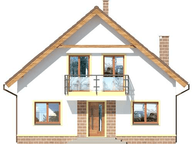 Elewacja frontowa domu jednorodzinnego Ares 4