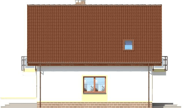 Elewacja lewa domu jednorodzinnego Ares 4