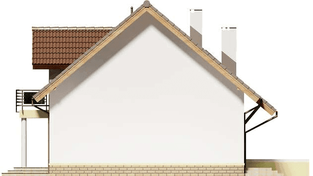 Elewacja prawa domu jednorodzinnego Ares Bis