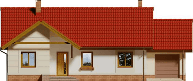Elewacja frontowa domu jednorodzinnego Bella II