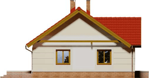 Elewacja lewa domu jednorodzinnego Bella II