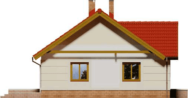 Elewacja lewa domu jednorodzinnego Bella II