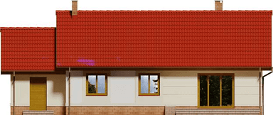 Elewacja tylna domu jednorodzinnego Bella II