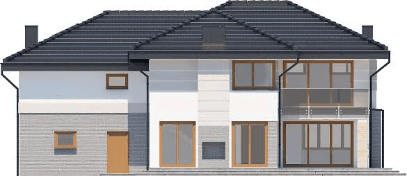 Elewacja tylna domu jednorodzinnego Emilian 2