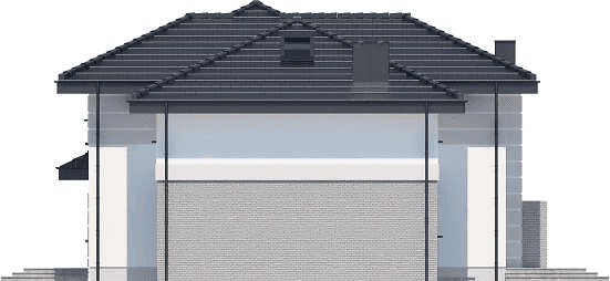 Elewacja prawa domu jednorodzinnego Emilian 2