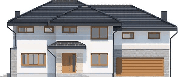 Elewacja frontowa domu jednorodzinnego Emilian 2