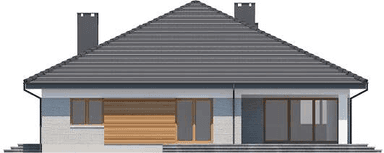 Elewacja tylna domu jednorodzinnego Fabian 2