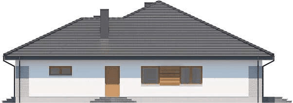 Elewacja prawa domu jednorodzinnego Fabian 2