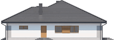 Elewacja prawa domu jednorodzinnego Fabian 2