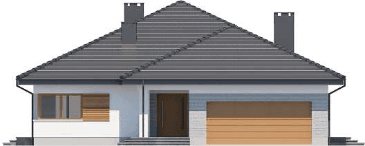 Elewacja frontowa domu jednorodzinnego Fabian 2