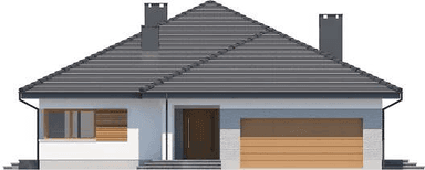 Elewacja frontowa domu jednorodzinnego Fabian 2