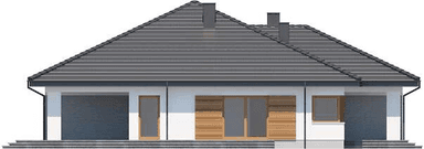 Elewacja lewa domu jednorodzinnego Fabian 2