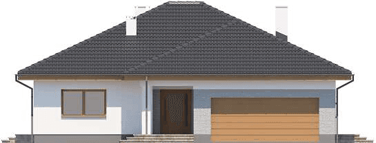 Elewacja frontowa domu jednorodzinnego Fabian