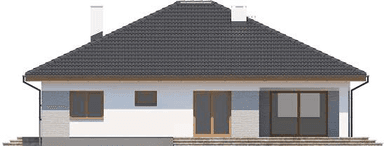 Elewacja tylna domu jednorodzinnego Fabian