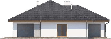 Elewacja lewa domu jednorodzinnego Fabian