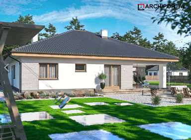 Wizualizacja domu jednorodzinnego Fabian