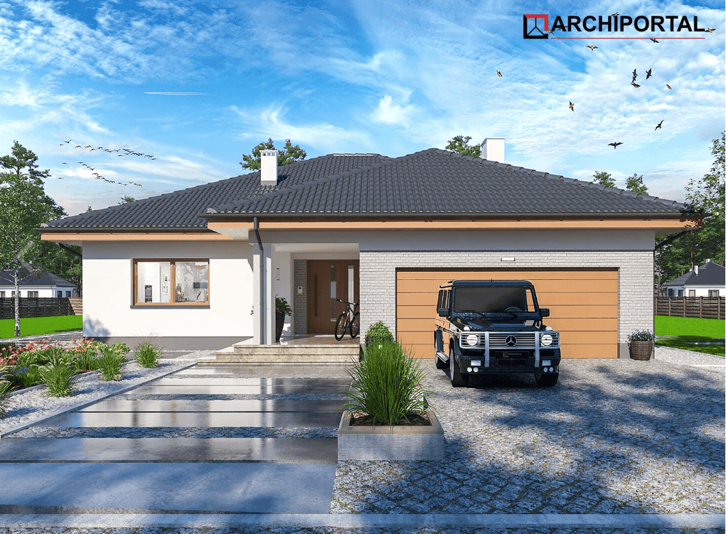 Wizualizacja domu jednorodzinnego Fabian