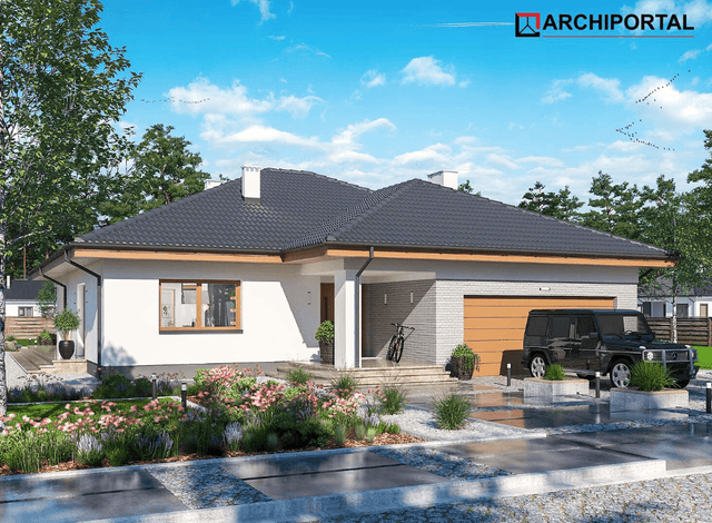 Wizualizacja domu jednorodzinnego Fabian