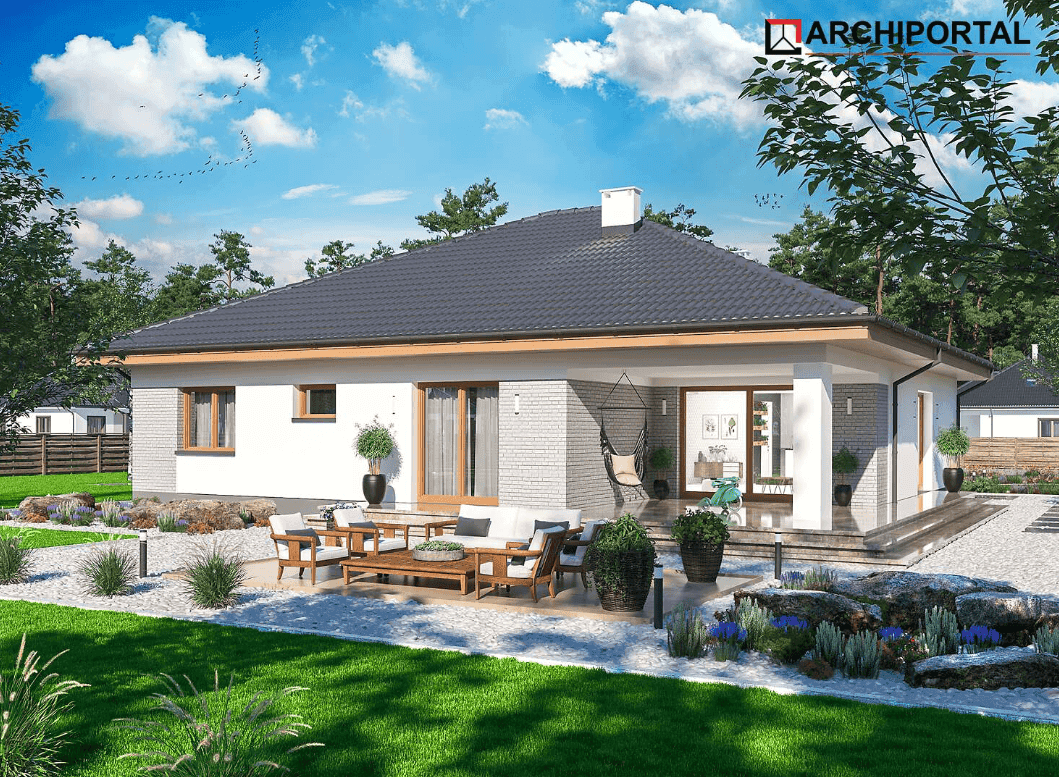 Wizualizacja domu jednorodzinnego Fabian