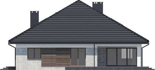 Elewacja tylna domu jednorodzinnego Fabian 3