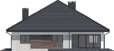 Elewacja tylna domu jednorodzinnego Fabian 3